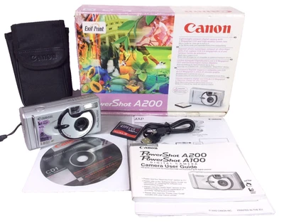 Canon Digital Camera PowerShot A200 2.0MP Silver Tested - Boxed - Image 1 of 4