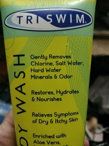 TRI SWIM Body Wash Removes Chlorine , Relieve Symptoms Of Dry/Itchy Skin 06/26 - Picture 1 of 3