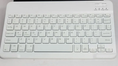 Wireless Bluetooth Keyboard White for iOS Android Windows iPad Tablet Devices - Image 1 of 4