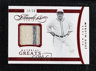 Panini Flawless Material Greats Ruby 2016/20 John McGraw #10 Salón de la fama Foto 1 de 2