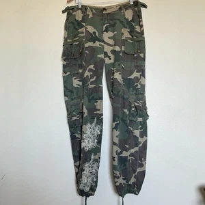 Da Nang Ripstop Camo Pants Y2K Size Medium Embroidered - Picture 1 of 11