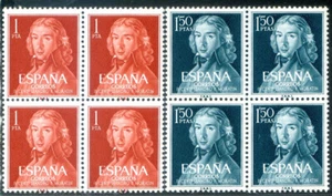 1961, ESPAÑA, BLOCK de 4, " LEANDRO FERNANDEZ DE MORATIN " - Imagen 1 de 2
