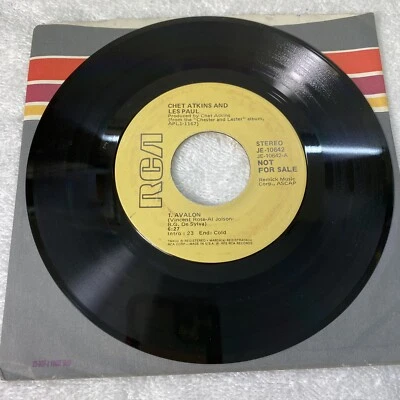 Chet Atkins and Les Paul- Avalon/Moonglow 45rpm 7”-PROMO-  - Image 1 of 3