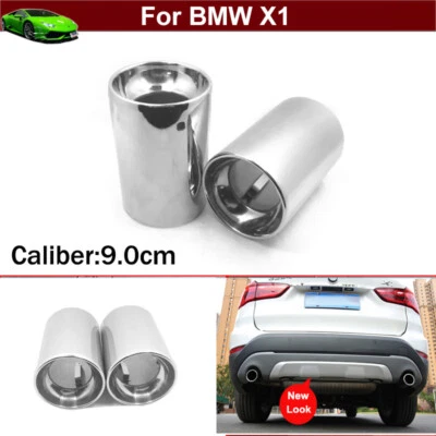 2pcs Silver Exhaust Pipes Tips Exhaust Muffler Tail Pipe for BMW X1 2016-2026 - Image 1 of 4