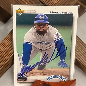 1992 Upper Deck #391 Mookie Wilson SIGNED - Picture 1 of 4