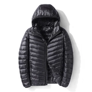 Mens Jackets Duck Down Ultra Light Travel Portable Thin Sports Hooded Jackets - Picture 1 of 20