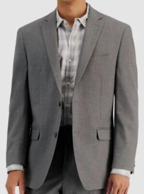 $198 Marc New York Hombre Gris Ajuste Moderno Abrigo Deportivo Traje Chaqueta Talla 38R Foto 1 de 2