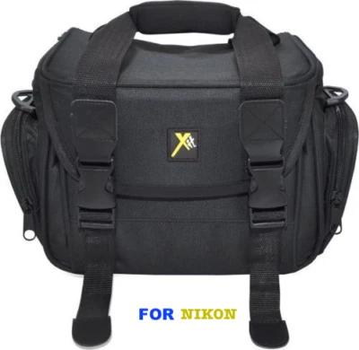 FUNDA GRANDE ACOLCHADA BOLSA CÁMARA PARA NIKON D3000 D3100 D3200 D3300 D3400 D5000 D5100 Foto 1 de 4