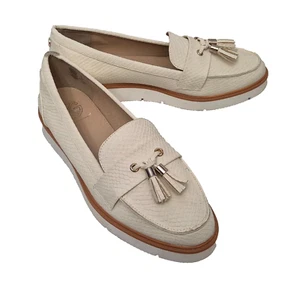 KURT GEIGER Mujer Preciosos Zapatos Sin Cordones Inteligentes Elegante Blanco Borlas EU 41 UK 8 - Imagen 1 de 6