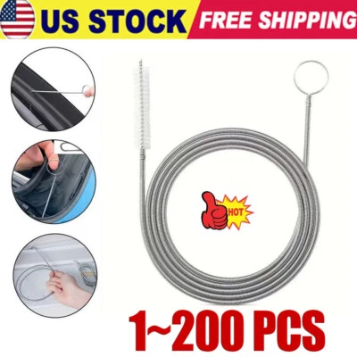 Refrigerator Scrub Brush Flexible Cleaner Hole Car Sunroof Drain Clog Remover - Image 1 of 4