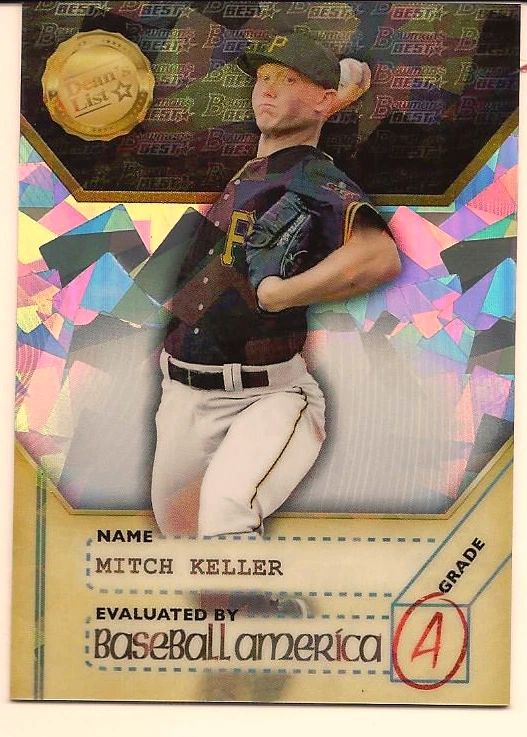 MITCH KELLER 2017 BOWMAN'S BEST BASEBALL AMERICA DEAN'S LIST ATOMIC REFRACTOR - Image 1 of 1