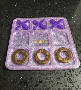 NUEVO HECHO A MANO RESINA DECORATIVA TIC TAC PUNTERA JUEGO COLOR #L DIVERSIÓN PARA VIAJAR - Imagen 1 de 1
