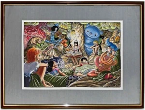 ONE PIECE Riproduzione Quadri Incorniciati Arte Limitata Ufficiale Eiichiro Oda - Foto 1 di 2
