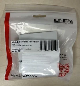 Lindy Connection Perfection VDSL2 Mikrofiltr Płyta czołowa Ref00236 . - Zdjęcie 1 z 2
