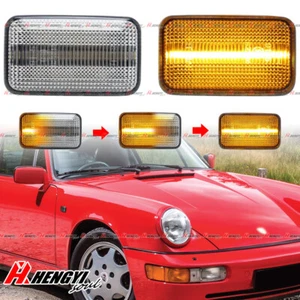 Clear LED Indicator Guard Repeater Light For Porsche 911 964 993 Golf MK2 - Picture 1 of 7