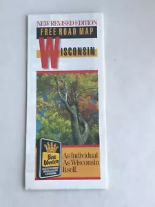 1991 Best Western hotel road map of Wisconsin - Picture 1 of 2