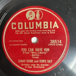 10" 78 RPM-Dinah Shore-Homework/Doris Day-You Can Have Him/Columbia 38514 - Picture 1 of 4