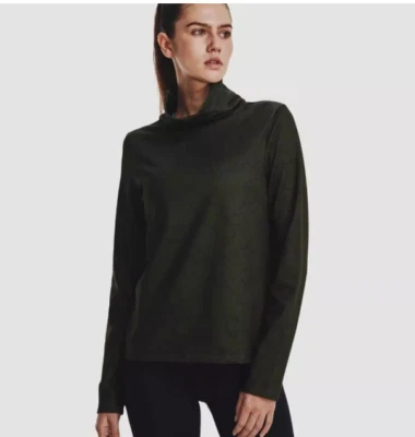 Top Under Armour Para Mujer S UA Clima Frío Cuello Embudo Talla Mediana Barroco Verde Foto 1 de 4