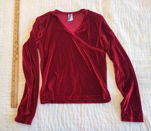 Delias late 1990's Women's Juniors long sleeved Shirt Size Medium Maroon - Picture 1 of 3