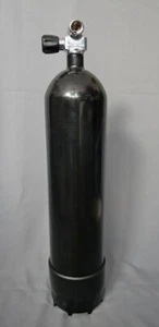 Tauchflasche 7 Liter 300bar komplett mit Mono-Ventil und Standfuss schwarz - Picture 1 of 1
