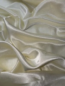 1 mtr shiny cream crepe back satin fabric,bridal,deco,dress..58”wide (147cm) - Picture 1 of 5