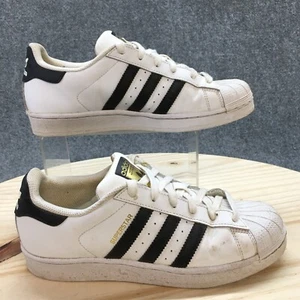 Adidas Shoes Youth 6 Superstar Casual Sneakers White Leather Lace Up C77154 - Picture 1 of 19