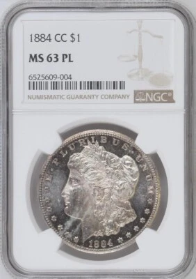 Dólar Morgan 1884-CC NGC MS63PL PQ PQ PQ! Foto 1 de 2