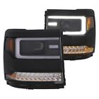ANZO Projector Headlights Plank Style Blackw/Amber/Sequential  FITS Chevy 111375