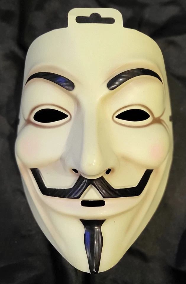 Nuevo WB V para Vendetta Máscara Adulto Hombre Guy Fawkes Halloween Disfraz Atraco de Dinero Foto 1 de 4