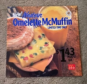Vintage McDonald’s 1990 Western Omelette McMuffin Translite 14 X 14 - Picture 1 of 2