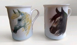 Grays Of Shenstone - Two Mug / Cup - Horse / Pony Heads / Horseshoe Decoration - Picture 1 of 14
