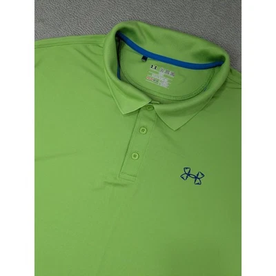 Camisa Polo Under Armour HeatGear Calce Suelto Para Hombres 3XL Verde Manga Corta Golf Foto 1 de 4