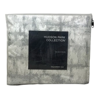 Hudson Park Shibori KING Duvet Cover LIGHT SLATE - $485 - Image 1 of 4
