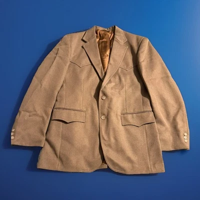 Винтажный Levi's 40R коричневый Western износ кокетка ковбой мужской блейзер костюм куртка спортивное пальто - Изображение 1 из 4