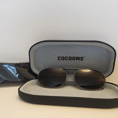 Gafas de sol Cocoons lentes marrones polarizadas con clip marco de metal con estuche rígido Foto 1 de 4