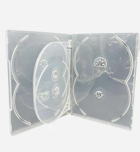 6 Way Clear 14mm DVD CD 6 Disc High Quality Mint New Replacement Case - Picture 1 of 2