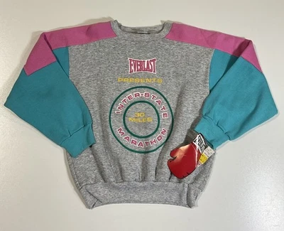 Sudadera de Boxeo Eterna Vintage Talla S/M Nueva con Etiquetas Bloque de Color EE. UU. 90s Foto 1 de 4