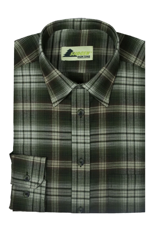 SKOGEN Hemd 1/1 Arm Herrenhemd Jagdhemd Wanderhemd Karohemd Flanell - Bild 1 von 1