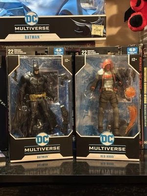 McFarlane DC Multiverse: Arkham Knight Set/x2 Figures/Batman/Red Hood. New - Image 1 of 4