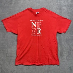 Vintage Single Stitch Hanes Beefy T XL Red National Bariatric Surgery Registry - Picture 1 of 7