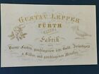 K243-Carte de visite du XIXe Gustav LEPPER in FÜRTH in Bavaria Bronze Factory