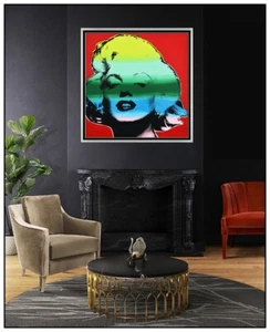 STEVE KAUFMAN Original Embellished Screenprint On Canvas Signed MARILYN MONROE - Picture 1 of 5