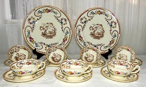 Antique Royal Doulton England BEAUFORT Bone China 16 Pc Set for 7 c.1935 - 1960 - Picture 1 of 15