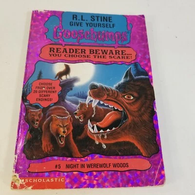 New Give Yourself Goosebumps #5 Night In Werewolf Woods R. L. Stine 1996 1st Ed Foto 1 de 4