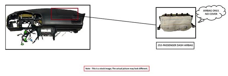 PASSANGER DASH AIR BAG 22814346 2012 CADILLAC SRX — 第 1/4 张图片