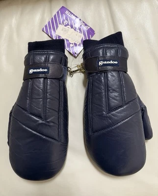 Nuevos guantes de cuero Grandoe Premium para hombre medianos negros esquí snowboard $62 Foto 1 de 4