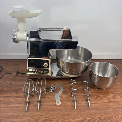 Vintage Oster CHROME Regency 12-Speed Kitchen Center Mixer Processor - Image 1 of 4