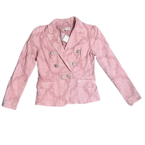 Free People Blazer Womens Medium Big Bloom Jacquard Double Breasted Jacket New - Picture 1 of 15