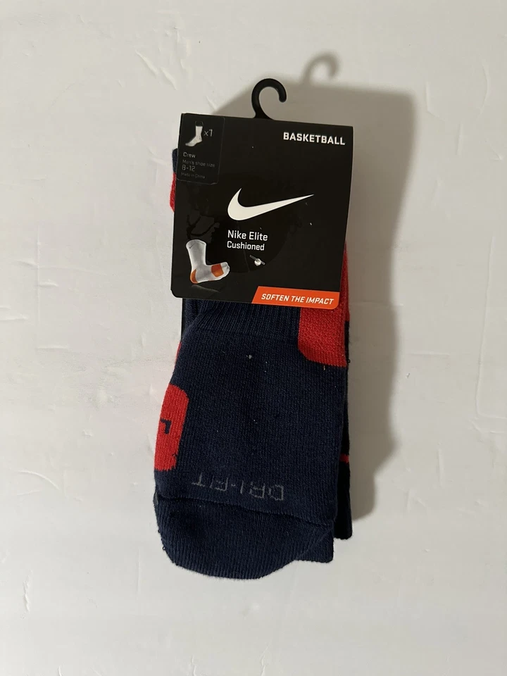 Nike Elite Basketball Cushioned Crew Socks LARGE  (8-12)  - Image 1 of 1
