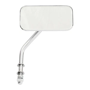 Specchio cromato rettangolare per harley Davidson Sportster Dyna Softail - Picture 1 of 2
